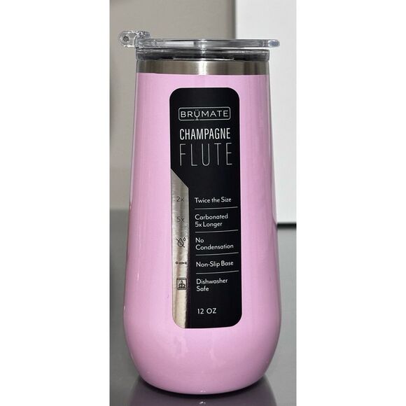 BruMate 12oz Champagne Flute, BLUSH PINK - Picture 2 of 5